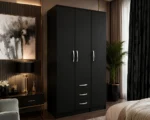 Durable 3 Door Wardrobe with 3 Drawers - Luxury 3 Door Wardrobe with 3 Drawers - Image 4