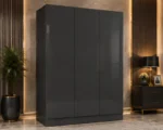 Royal Luxury 4 Door Wardrobe with 1 Mirror - Wardrobe with 2 Drawers - Image 3