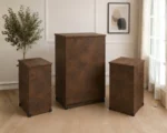 Chest of 5 Drawers - 2 Bedside Tables - Modern Compact Bedroom Set - Image 2