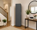 Modern Wooden One Door Wardrobe with Two Drawers - Image 5