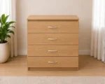 Chest of 4 Drawers - Four Drawers - Elegant Premium Wooden Bedroom Cabinet UK