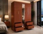 5 Door Bedroom Wardrobe with Mirror & Drawers | Contemporary Storage Furniture - Image 4