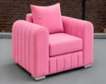 1 Seater Sofa - Pink Dylan Sofa - One Seater Sofa - Image 2