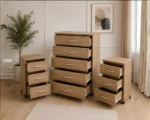 Chest of 5 Drawers with 2 Bedside Tables – Spacious Bedroom Set - Chest of 5 Drawers - Image 3