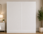 Modern White 4 Door Wardrobe – Spacious Bedroom Storage Cabinet - Image 5