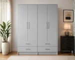 Modern Bedroom Wardrobe with 4 Drawers - Wardrobe with Drawers for Bedroom