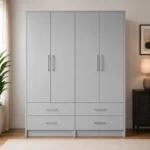 Modern Bedroom Wardrobe with 4 Drawers - Wardrobe with Drawers for Bedroom