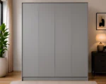 Modern Bedroom Wardrobe - Large 4 Door Wardrobe with  Four Drawers - Image 4