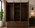 Luxury 4 Door Wardrobe with Spacious Drawers - Wardrobe with Drawers - Image 3