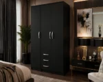 Durable 3 Door Wardrobe with 3 Drawers - Luxury 3 Door Wardrobe with 3 Drawers