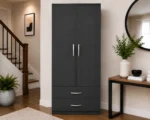 Double Door Wardrobe with Two Storage Drawers