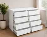Chest of 4+4 Drawers – Premium Wooden Storage Unit - Chest of Four Drawers