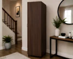 Walnut 2 Door Wardrobe with 2 Drawers - Modern Wooden Bedroom Storage Cabinet - Image 4