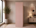 Blush Pink 3 Door Wardrobe with Mirror & 2 Drawers – Modern Bedroom Storage - Image 3