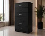 Chest of Six Drawers - Elegant 6 Storage Chest - Spacious Bedroom Chest - Image 4