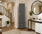 Modern Wooden One Door Wardrobe with Two Drawers
