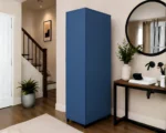 Modern Blue 2 Door Wardrobe with 2 Drawers - Bedroom Storage Cabinet - Image 3