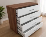 Luxury Spacious Wooden Drawer Cabinet - Chest of Four Drawers - Image 4