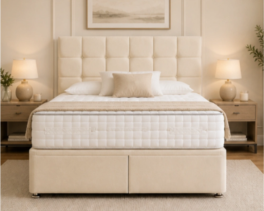 Stylish Divan Bed with Sophisticated Quilted Design Comfortable King Size Divan Bed – Soft & Elegant Upholstery - Image 1
