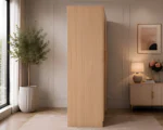 Elegant Closet Organizer with Drawers and Mirror - Large Capacity Triple Door Wardrobe with Mirror - Image 4