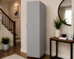 Modern Grey 2 Door Wardrobe with 2 Drawers - Bedroom Storage Cabinet - Image 3