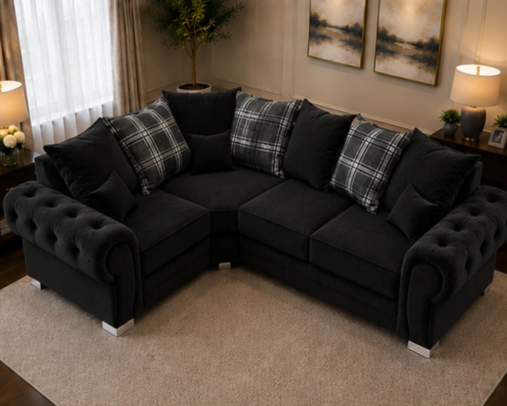 Verona Modern Living Room 4 Seater Sofa Verona Corner Sofa - Four Seater Corner Sofa -Verona L Shape Sofa – Contemporary Corner Sofa - Image 1