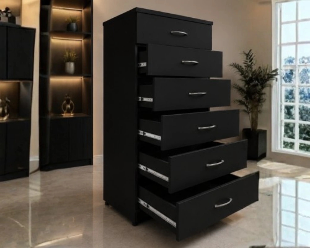 Westwood Drawer Storage Unit Chest of Six Drawers - Elegant 6 Storage Chest - Spacious Bedroom Chest - Image 1