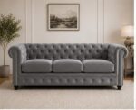 Nicole Velvet 3 Seater Sofa - Nicole Premium 3 Seater Sofa
