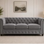 Nicole Velvet 3 Seater Sofa - Nicole Premium 3 Seater Sofa