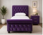 Sleigh Single Bed – Stylish Curved Bed Frame
