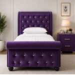 Sleigh Single Bed – Stylish Curved Bed Frame