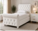 Sleigh Single Bed with Headboard & Footboard - Image 5