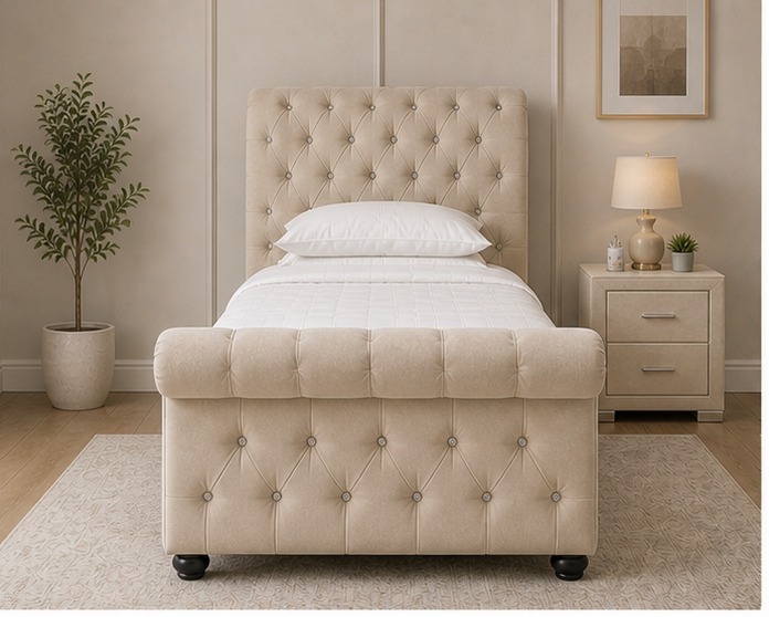 WhatsApp Image 2026-05-02 at 1.17.41 AM (10) Sleigh Single Bed Frame – Classic Bedroom Design - Image 1