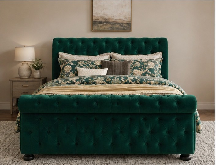 WhatsApp Image 2026-05-02 at 12.07.15 AM (1) Sleigh Double Bed Frame – Classic Curved Design - Image 1
