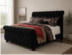 Sleigh King Size Bed with Headboard & Footboard - Image 2