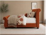 Super King Bed Premium Sleigh – Soft Upholstered Design - Image 2