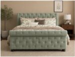 Premium Sleigh Double Bed – Soft Upholstered Design