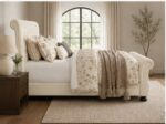 Luxury Sleigh Super King Bed with Upholstered Finish - Image 5