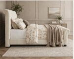 Sleigh King Size Bed Frame – Elegant Bedroom Furniture - Image 4
