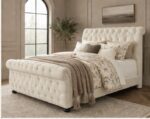 Sleigh King Size Bed Frame – Elegant Bedroom Furniture