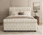 Sleigh King Size Bed Frame – Elegant Bedroom Furniture - Image 2