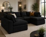 Black Sofa U Shape - Image 2