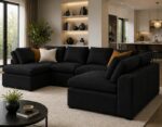 Black Sofa U Shape - Image 3