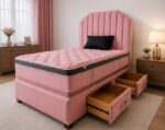 Upholstered King Size Divan Bed with or without Mattress - Image 2