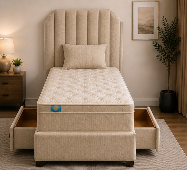 WhatsApp Image 2026-05-05 at 6.56.10 AM (1) Single Divan Bed Luxury Upholstered - Bedroom Single Divan Bed with Drawers - Image 1