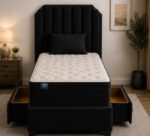 Single Divan Bed Base with Storage Features - Bedroom Single Divan Bed with Drawers
