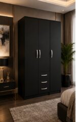Durable 3 Door Wardrobe with 3 Drawers - Luxury 3 Door Wardrobe with 3 Drawers - Image 4