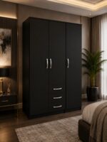 Durable 3 Door Wardrobe with 3 Drawers - Luxury 3 Door Wardrobe with 3 Drawers - Image 2
