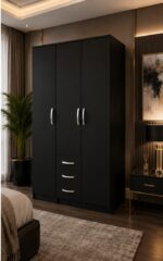 Durable 3 Door Wardrobe with 3 Drawers - Luxury 3 Door Wardrobe with 3 Drawers