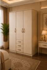 Affordable 3 Door Wardrobe with 3 Drawers - Wardrobe with 3 Drawers